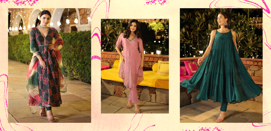 Casual co-ord set for women.  Cotton anarkali dress, Simple kurti designs,  Trendy fashion tops
