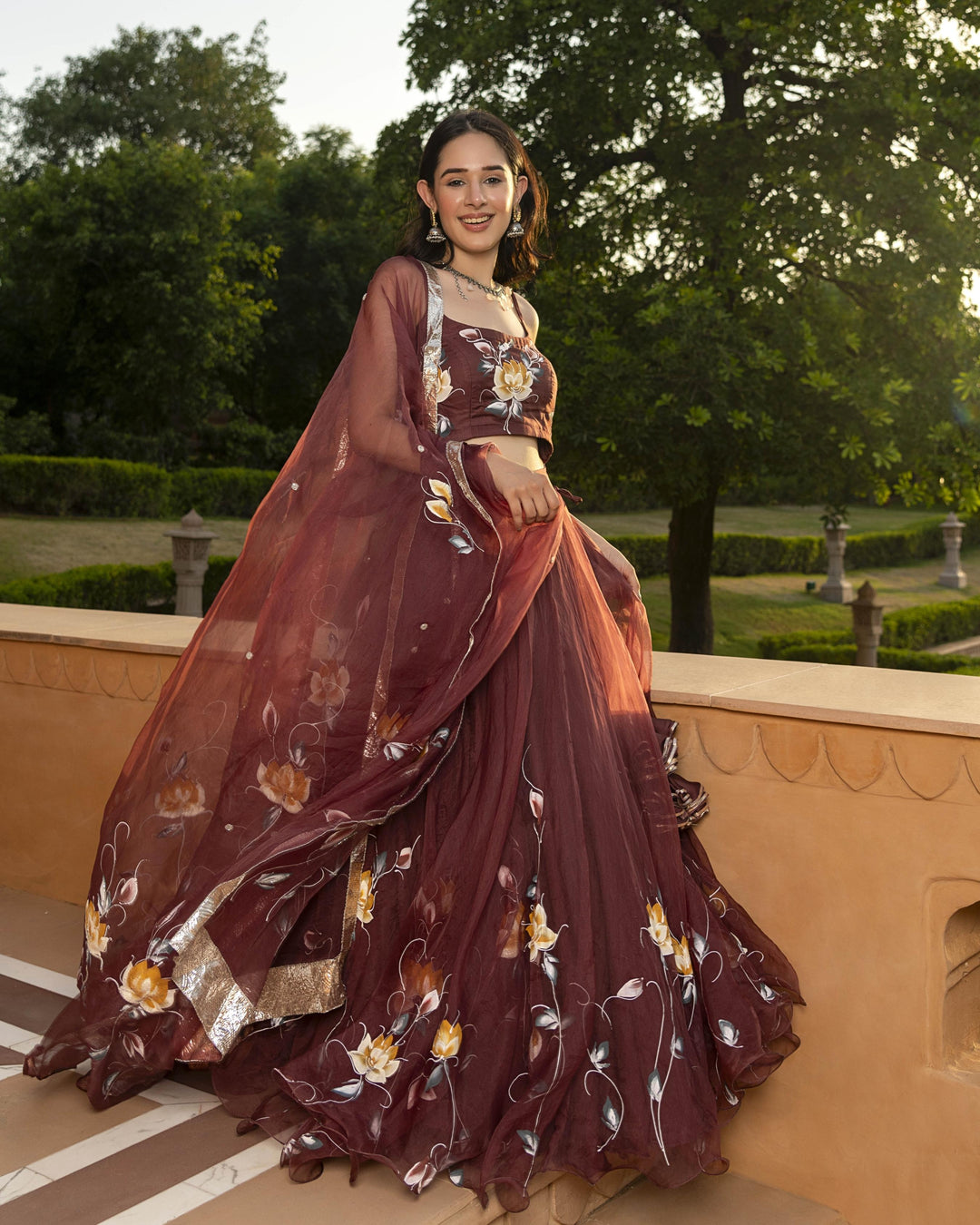 Organza Lehenga: Buy Organza Lehenga Online in India @Aachho