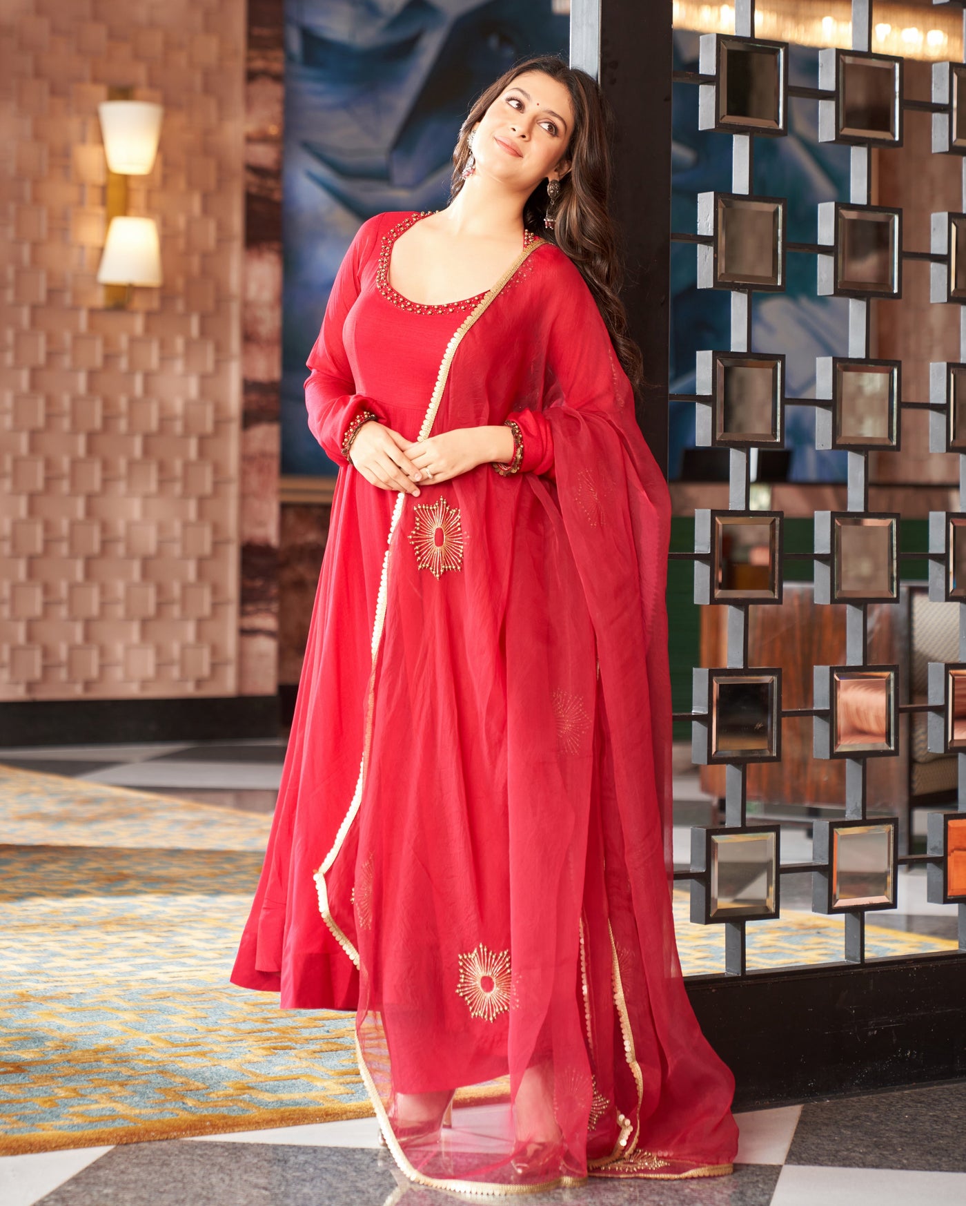 Marya Red Embroidered Anokha Suit Set