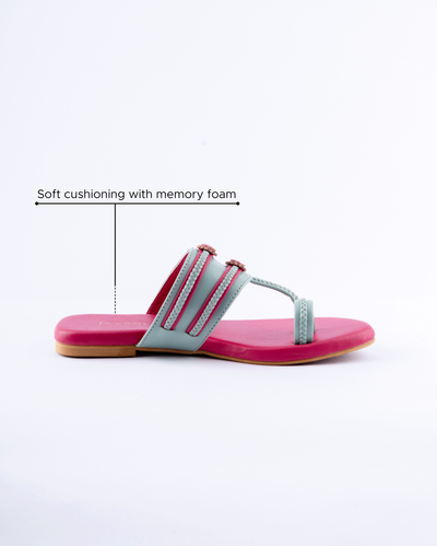 Mountbatten pink Kolha Flats