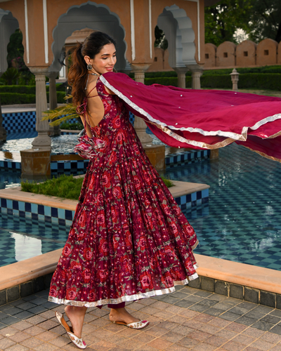 Shop Siya Chanderi Suit Set for Women Online in India at Aachho