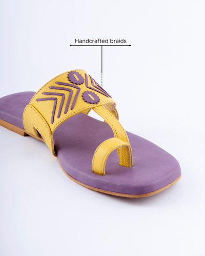 Thistle Yellow Kolha Flats