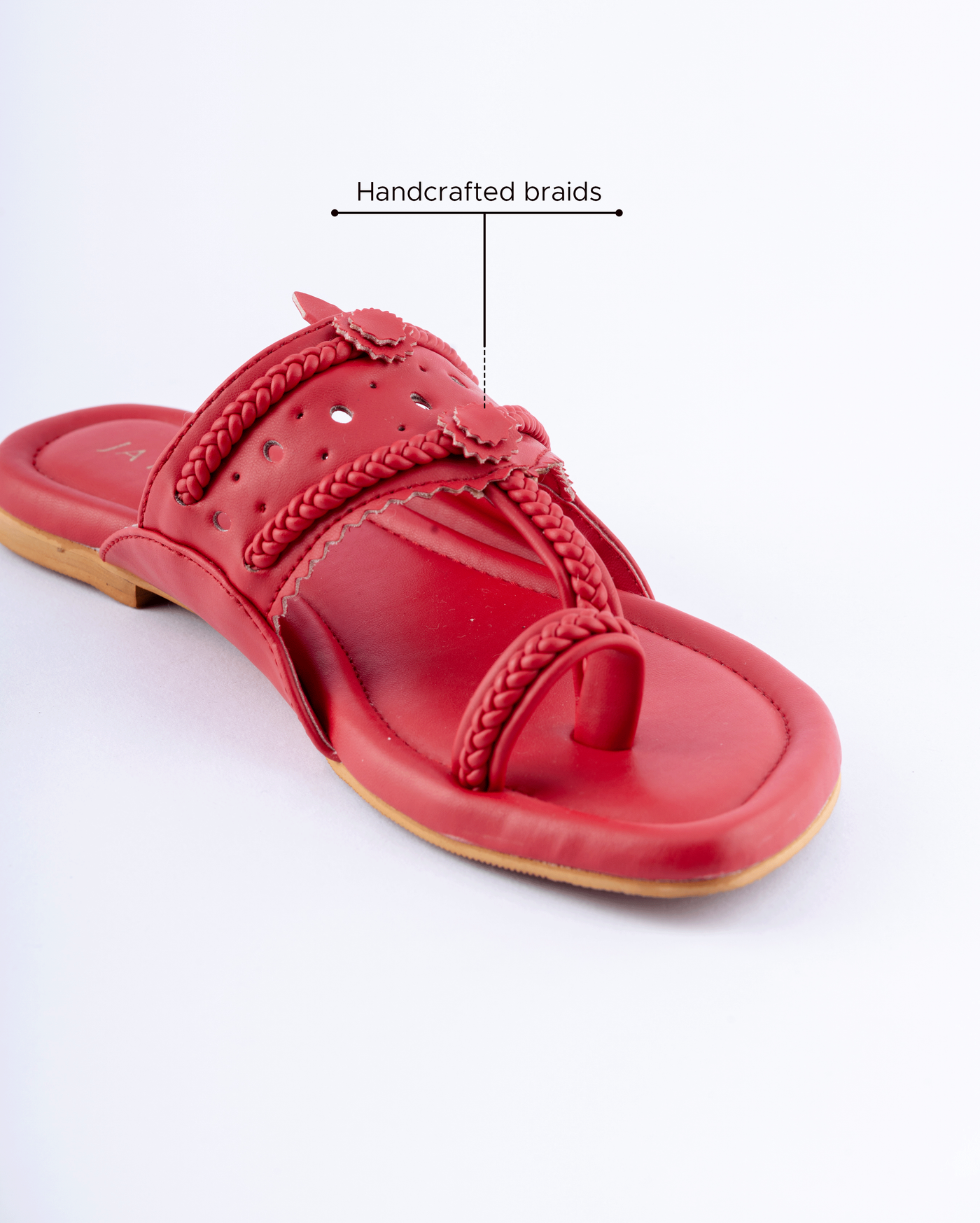 Indian Red Solid Kolha Flats