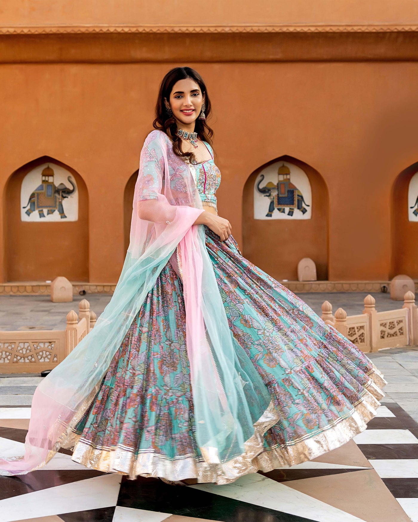 Sangini Chanderi Lehenga Set