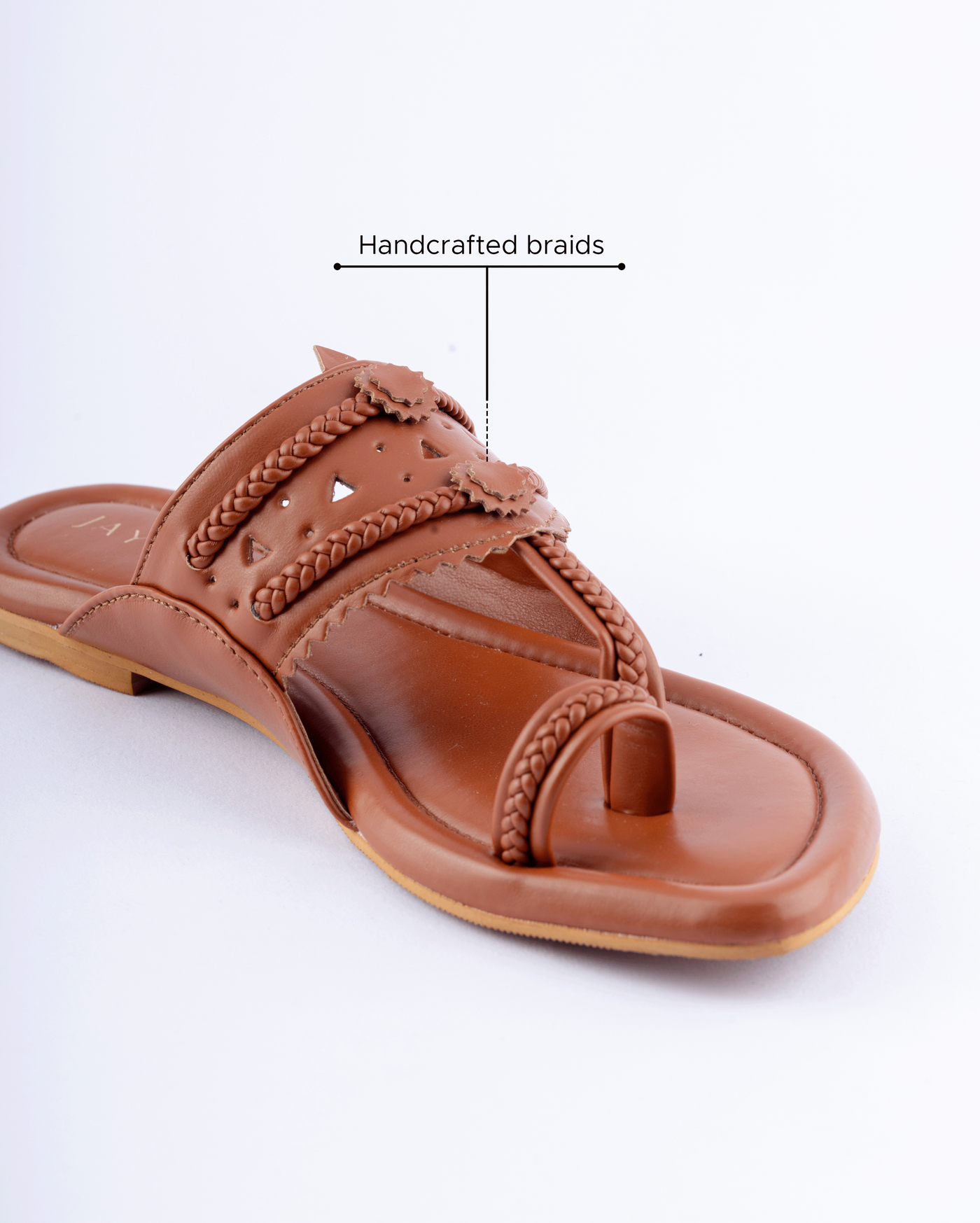 Windsor Tan Solid Kolha Flats