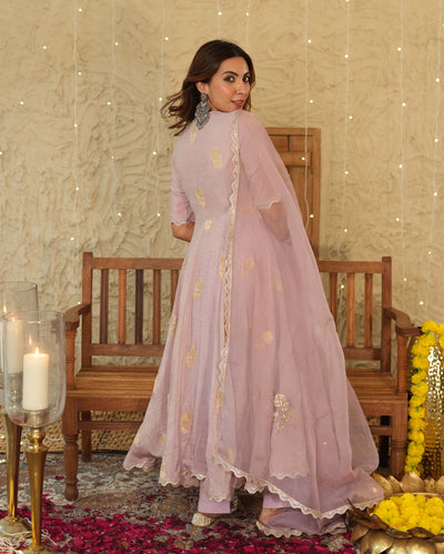 Aarati Lavender Jacquard Suit Set