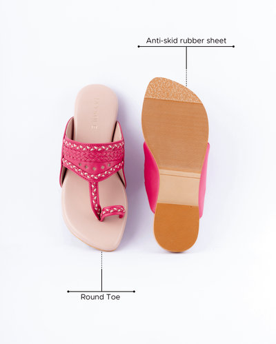 Sienna Pink Kolha Flats