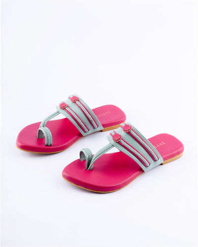 Mountbatten pink Kolha Flats