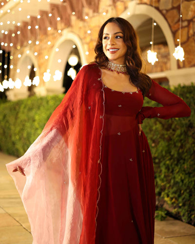 Buy New Collection Velvet Gown With Dupatta at Rs. 19.99 online