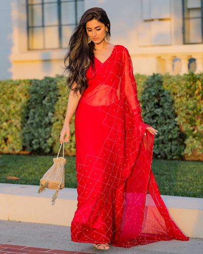 Pure Chiffon Sarees: Buy Elegant Chiffon Sarees online in India