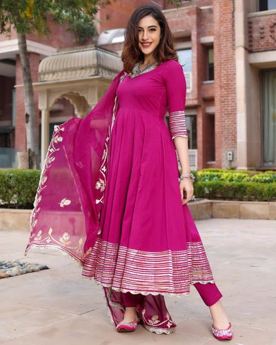 Buy Sparkling Purple Gotapatti Suit Set online in India at Best Price ...