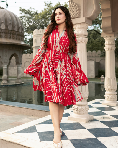 Buy Janasya Women's Orange Cotton Woven Design Tiered Western Dress Online  at Best Prices in India - JioMart.