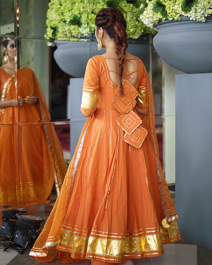 Orange frock suit best sale